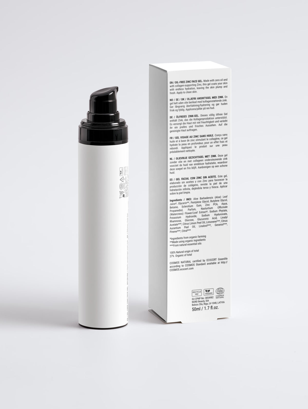 Gel idratante viso uomo allo zinco - Senza oli